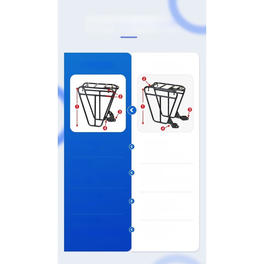 Front Pannier Rack for MTB Aluminum Construction Shock Absorber Fork Ready