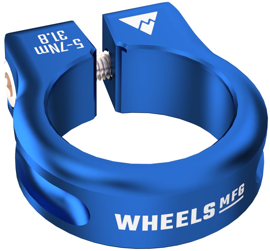 Wheels Manufacturing Seatpost Clamp – 31.8mm, Bolt-On, Blue