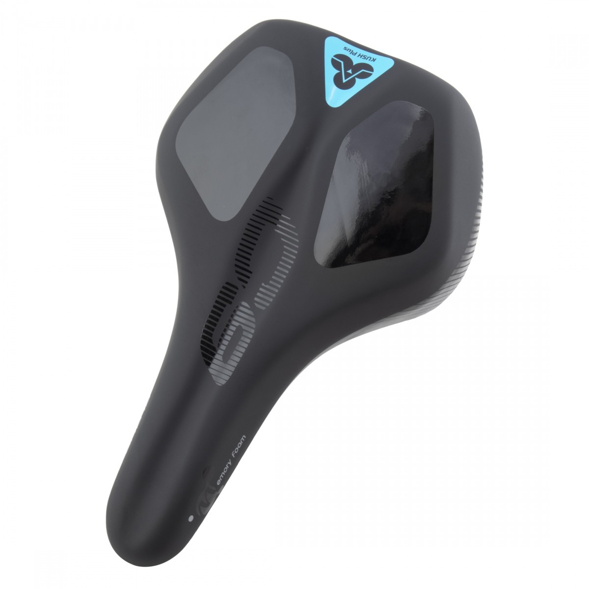 Cloud-9 Unisex Medium Sport Saddle Kush Plus Memory Foam Road MTB Unisex Black