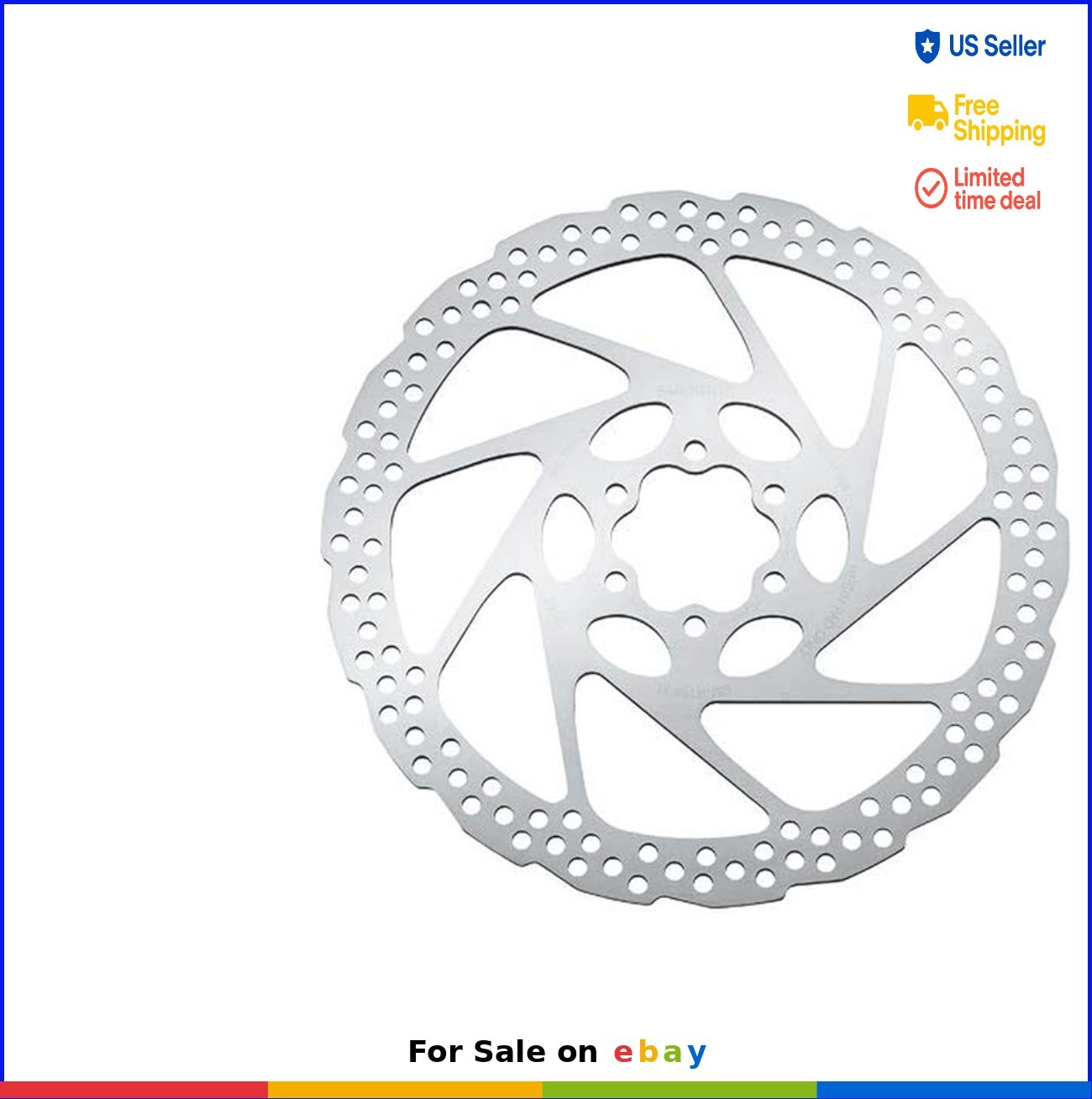 Disc Brake Rotor 180mm 6-Bolt Resin Pad Only Stainless Steel Bicycle