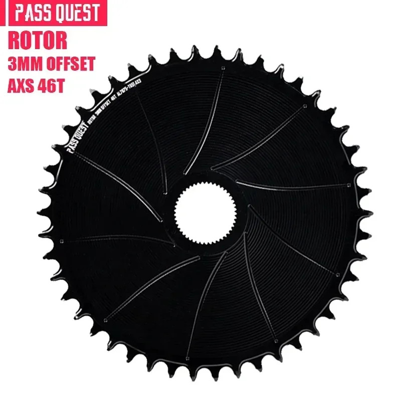 3mm Offset Round Narrow Wide Chainring 42-54T for Gravel Bike Crank 12 Speed
