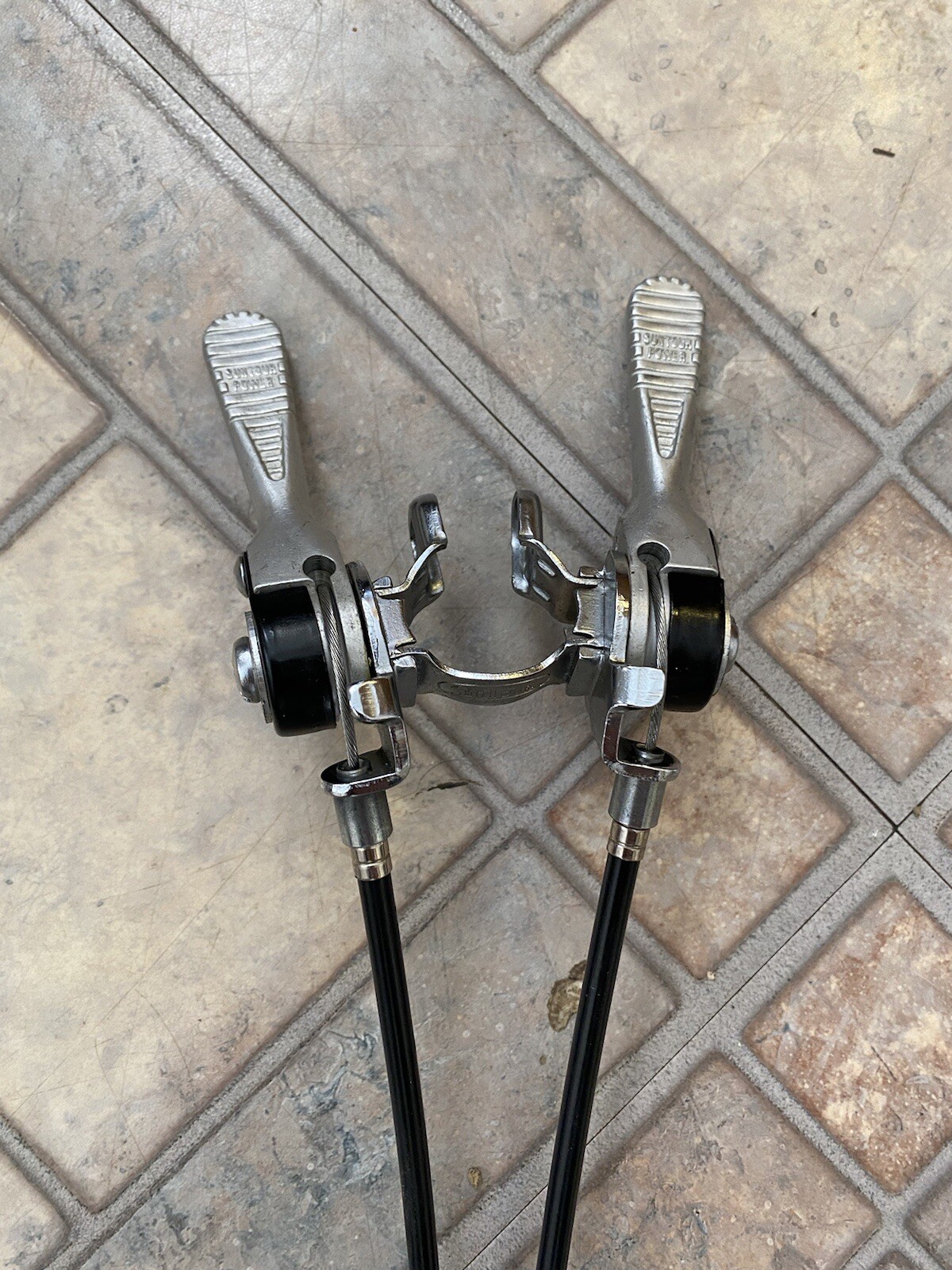 NOS Suntour Ratcheting Stem-Mount Road Bike Power Shifters-Friction-21.1-Schwinn