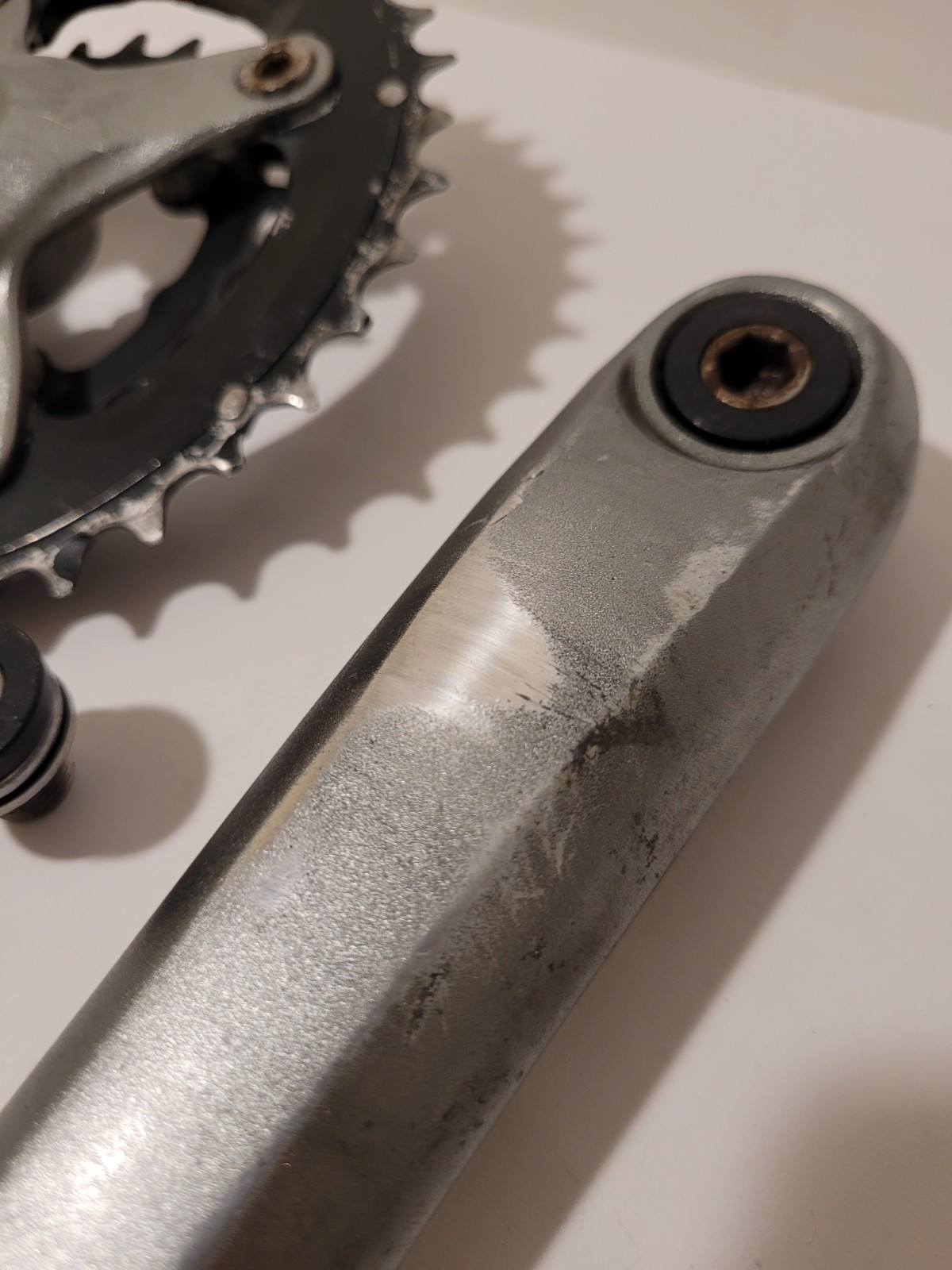 Andel TSM1 175mm 2×10 Silver Aluminum Double Crankset ISIS (FAT BIKE)