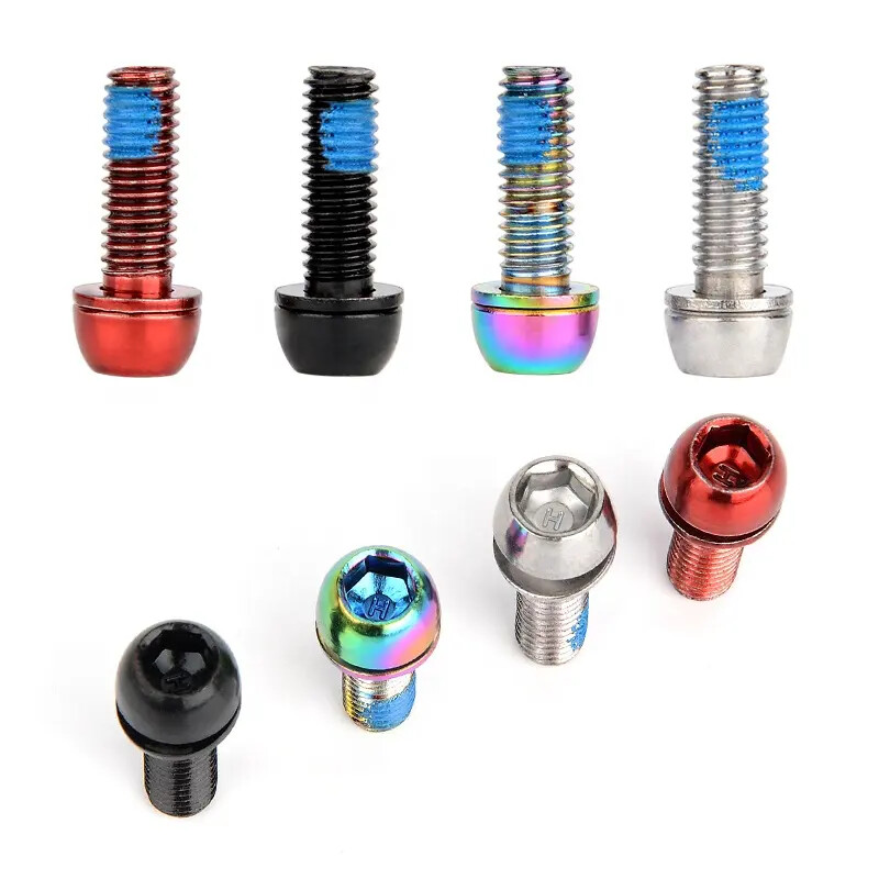 2pcs Alloy Steel Stem Bolts MTB Road Bike Screw M6 6mm x 18mm Screw Bicycle