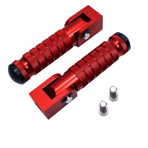 M8 Folding Foot Pegs for E-bike Motorcycle,90Degree Folding Bicycle red