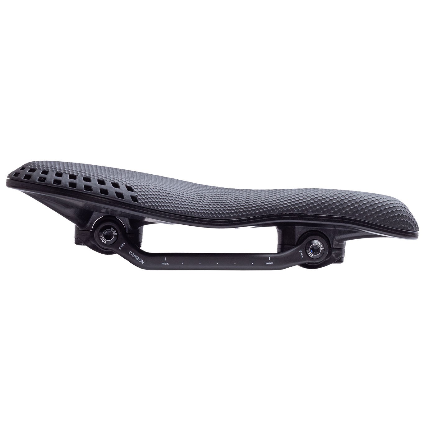 Bike Yoke Sagma 3D Carbon Bike Saddle 242 x 142mm Wide with Elastomers Black