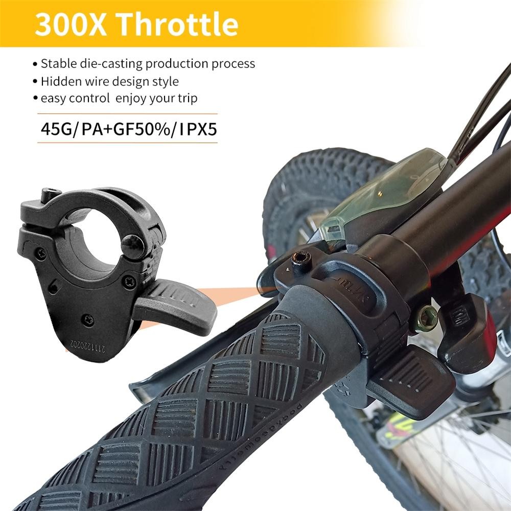eBike Thumb Throttle 300X 3Pin 24V-72V Right/Left Hand Throttle SM/WP Plug Parts