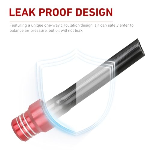 Gas Fuel Tank Cap Breather Tube, CNC Aluminum Alloy Air Vent Hose 1 PCS Red