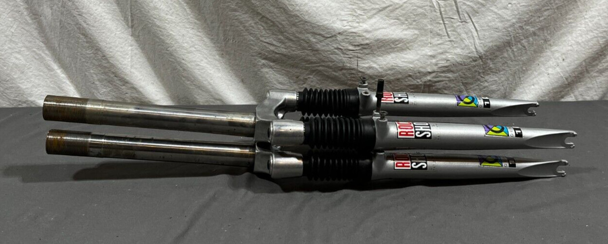(2) Vintage Rockshox Quadra 10 Suspension Forks 255mm 1-1/4″ Threaded Steerers