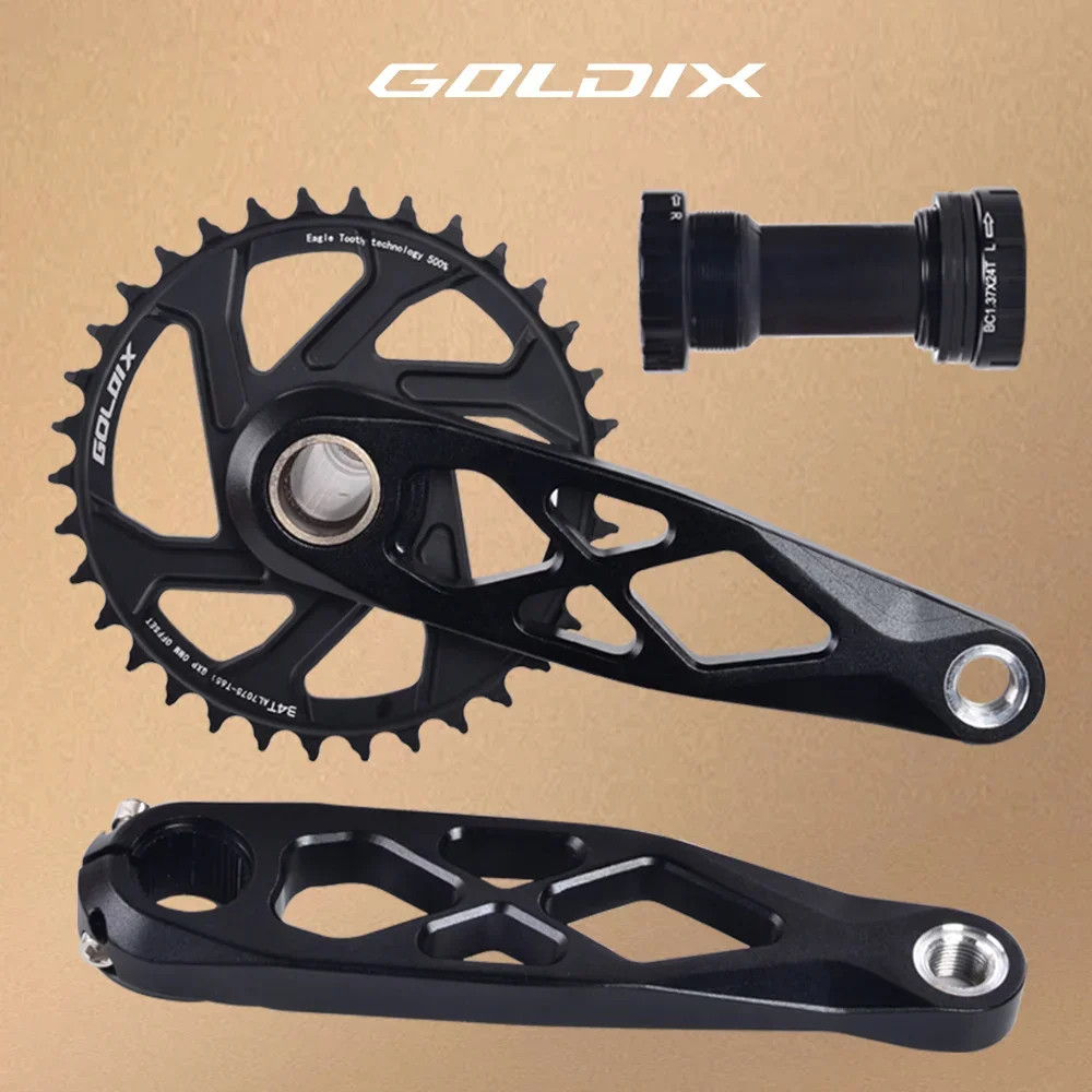 GOLDIX MTB Crankset BSA 24mm 165mm 170mm 175mm Direct Mount R-SPEC Trail Hollow