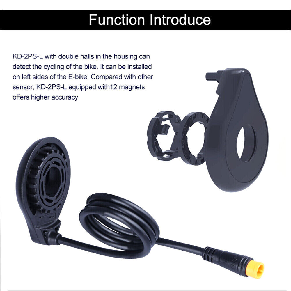 PAS Pedal Assist Sensor 12 Magnets Double Hall Left Side Electric Bicycle E-Bike