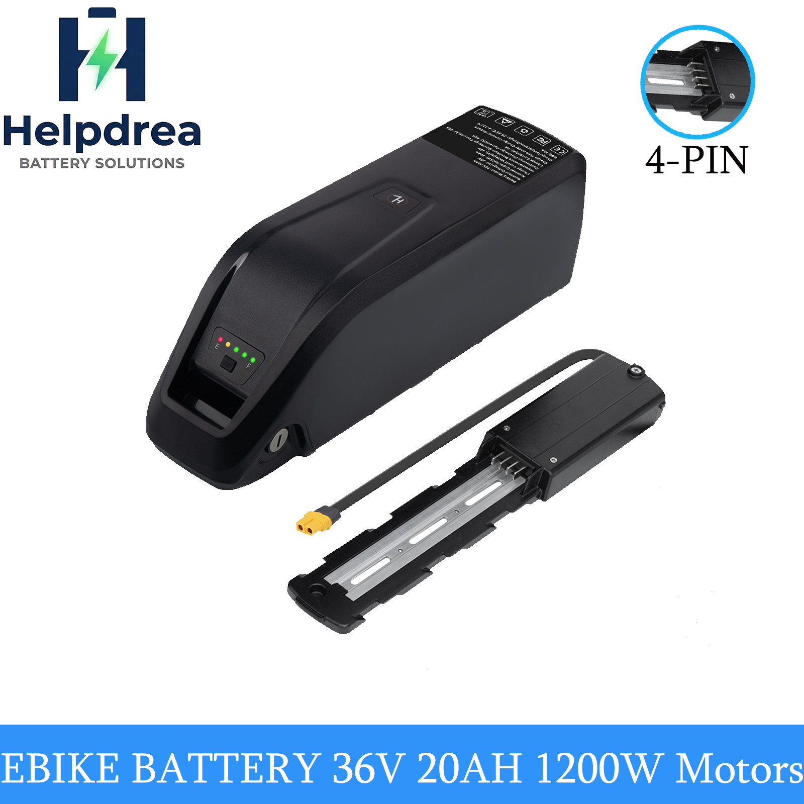 36V Lithium Ebike Battery 36V 20Ah Electric Bike Battery 100W-1200W Motors 4-PIN