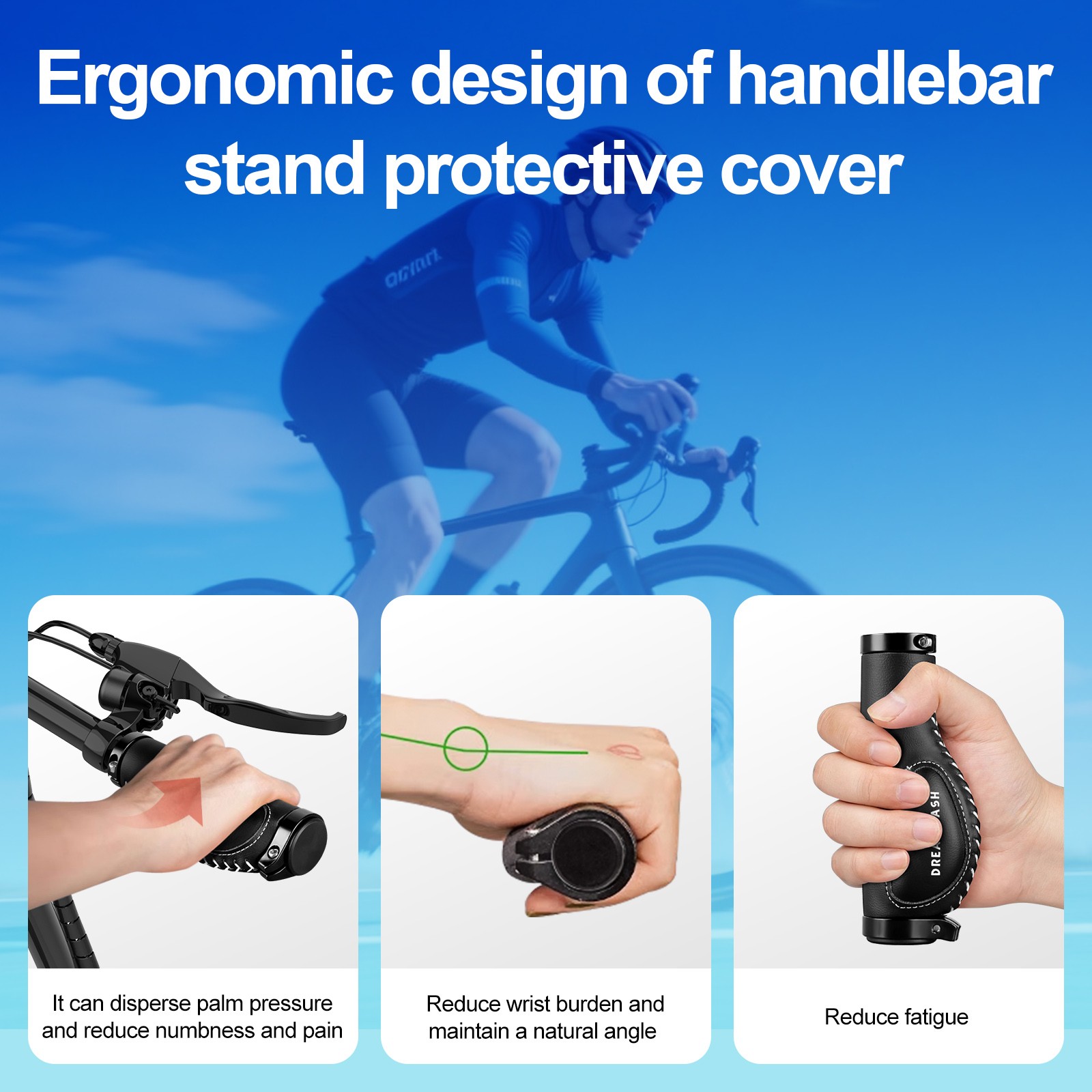 A Pair Cycling Handle Bar Grips Bicycle Handlebar Bike Handlebars Grip Black