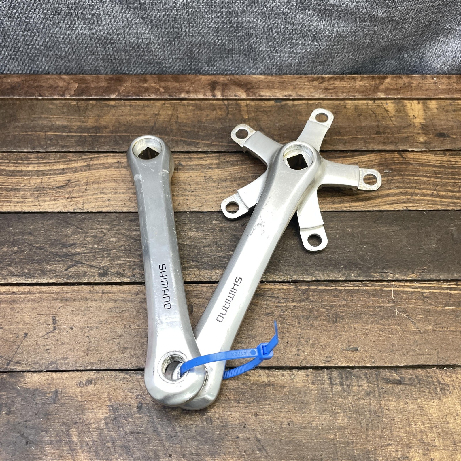 Vintage Shimano 600 FC-6206 Crank Set 165mm 110 BCD Silver Road Bike Japan