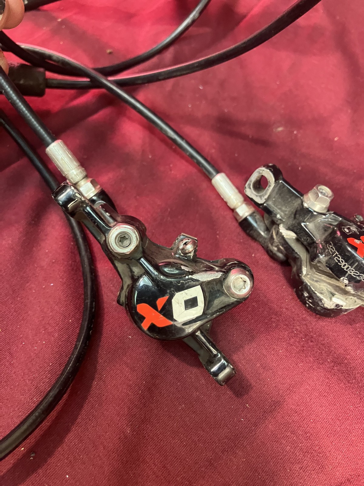 SRAM AVID XO hydraulic brake set with carbon levers, 422 grams