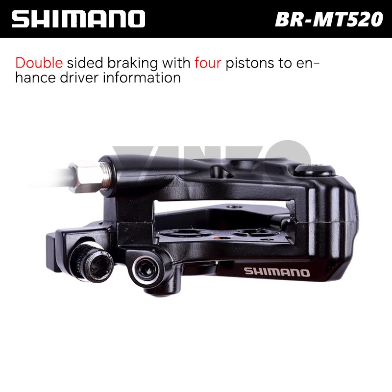 Shimano BR-MT520 Hydraulic Disc Brake 4 Pistons Caliper PM Front/Rear/Pair OE