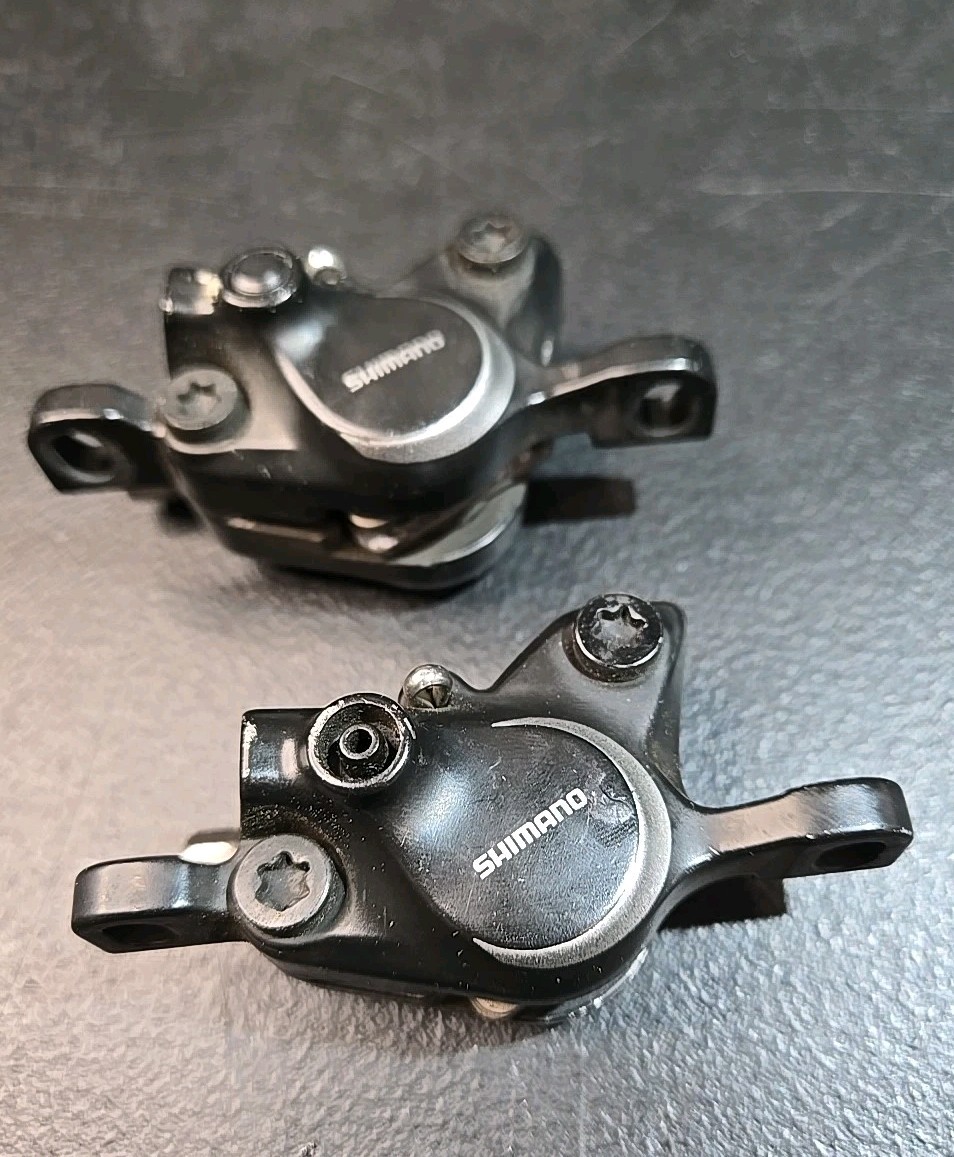 Set Shimano BR-M315 Hydraulic Disc Brake Caliper Black Bicycle Brakes Hydro Mtb