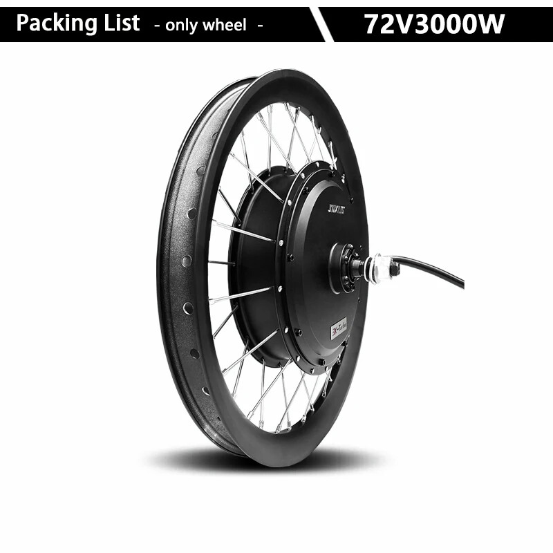 72V 3000W Electric Bicycle 3.0 Tyre Brushless Hub Motor Wheel Dropout 142mm