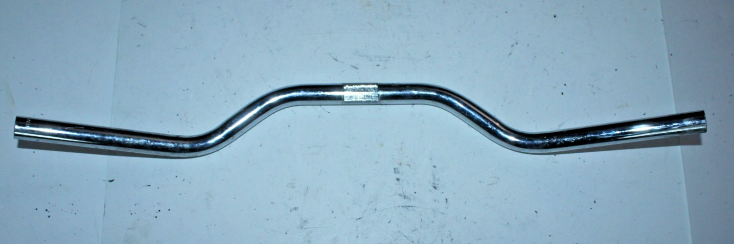 MTB Bike Handlebar 22.2mm 65cm 2.5″ Riser Bar Steel Silver Hybrid Cafe Commuter~