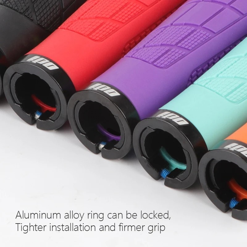Lock-On MTB Bike Handlebar Grips Anti-Slip Bicycle Handlebar Covers Soft Rubber