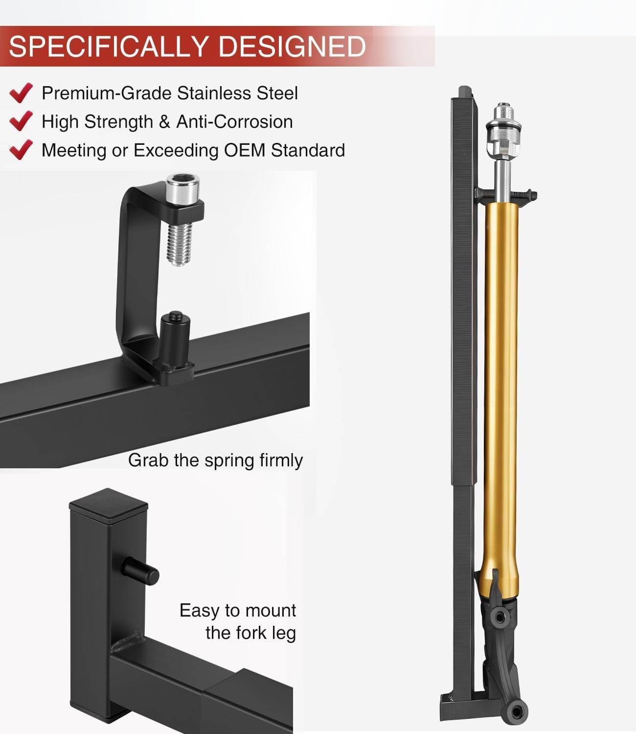 Fork Spring Compressor Tool, Powder Coated, Replace Front Fork Seals and Oil …
