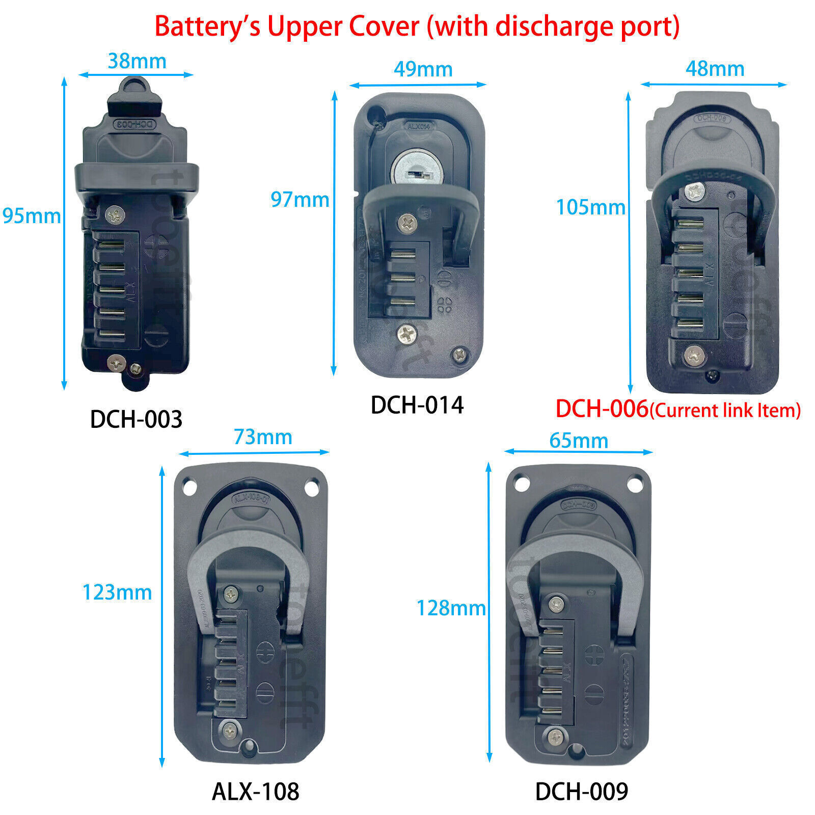DCH-006 Battery Upper Cover Male Side Discharge Plate for Samebike LO26 20LVXD30