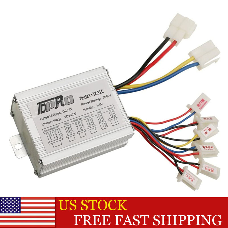 DC 24V 500W Electric Bicycle E-bike Scooter Brush Speed Controller Motorbike New