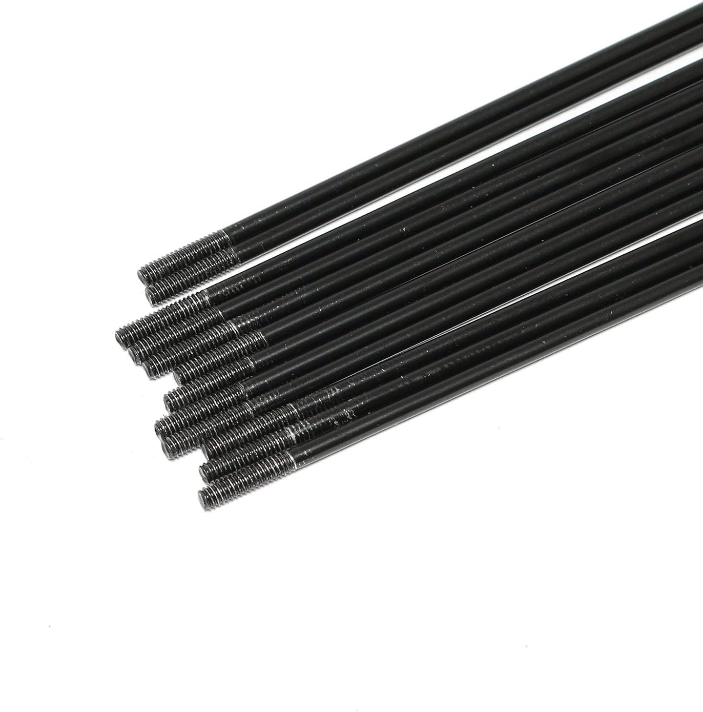 12pcs Black 304 Stainless Steel Spokes and Nipples 260mm Mountain Bike/Road Bike