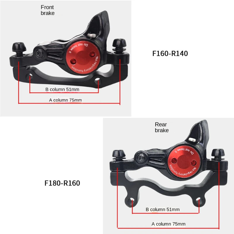 Mountain Bike Oil Brake Set Front & Rear 850mm/1450mm Hydraulic Disc Brake Set