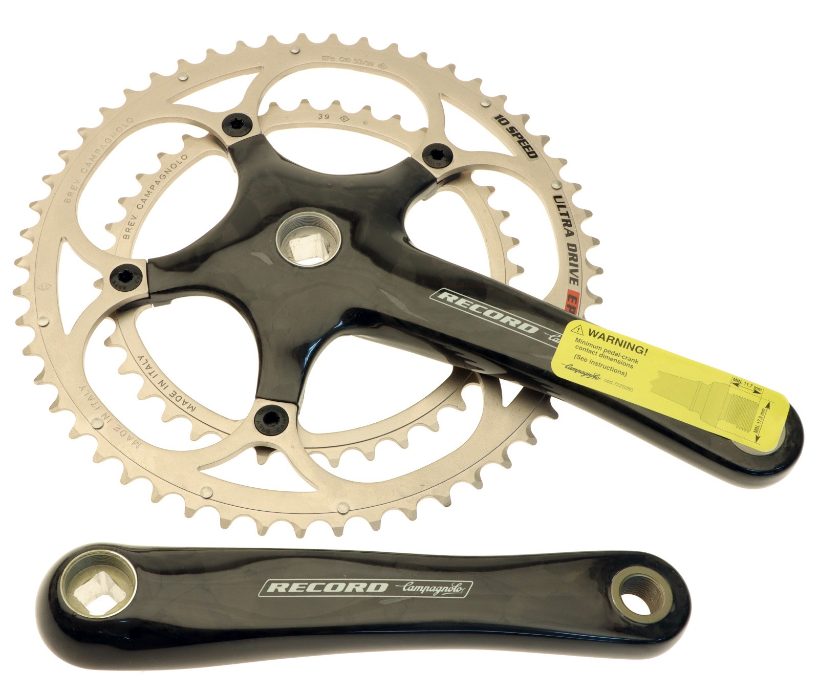 Campagnolo Record Carbon Crankset 10 Speed 53/39T 170mm ’04 Square Taper NOS NEW