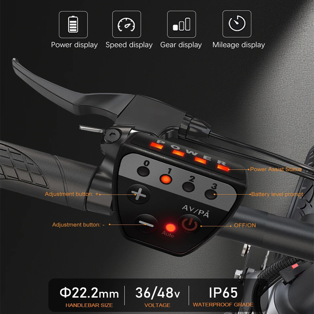 Electric Bike Display 36/48V LED G20 Control Panel Controller Parts SM/WP Plug