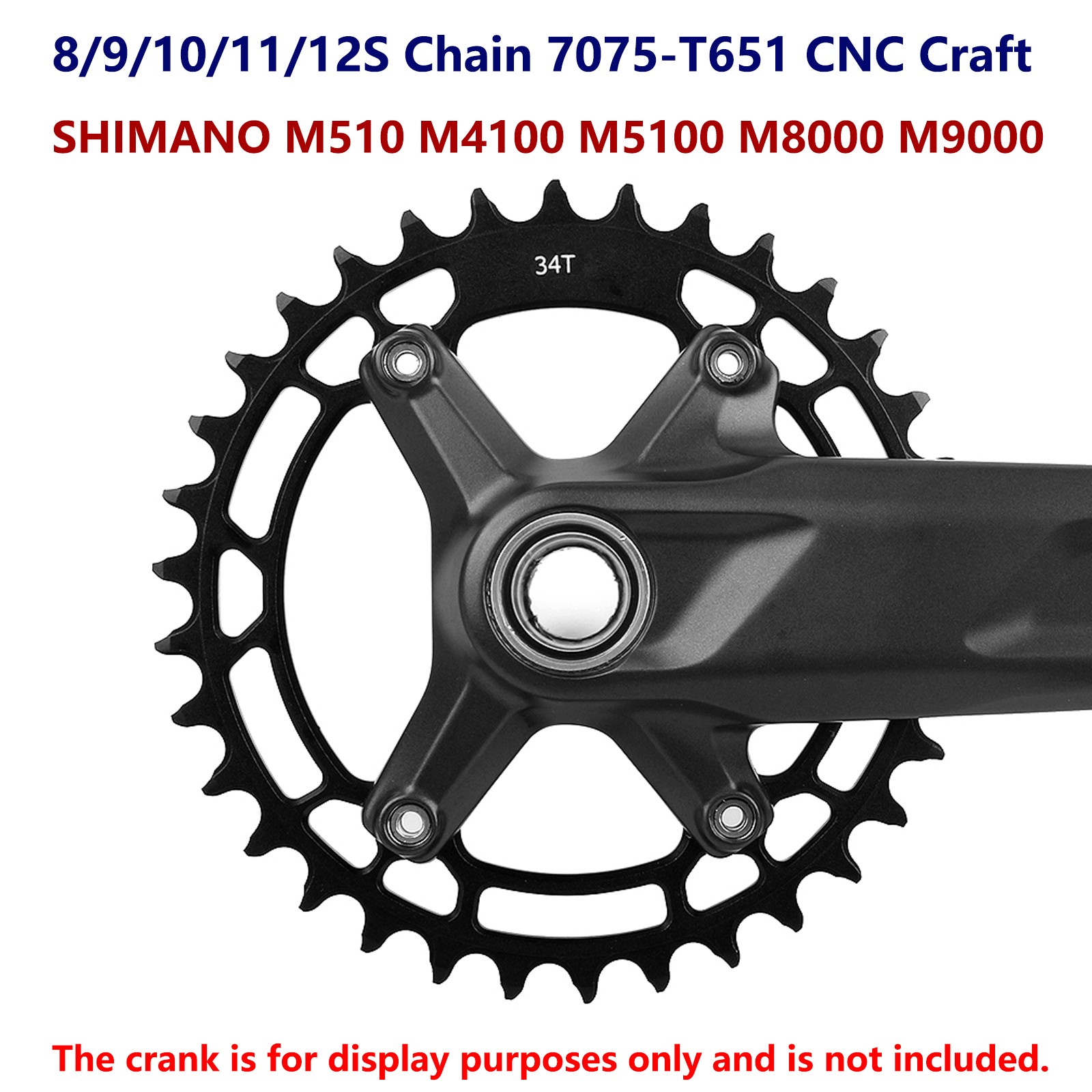 Bike Chainring 96BCD Narrow Wide Tooth MTB for XT SLX M6000 M7000 M8000 M9000