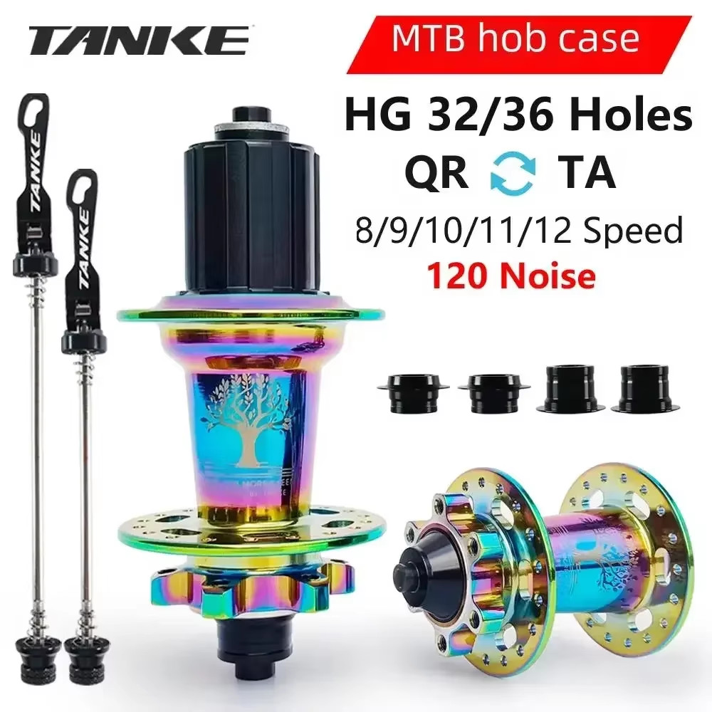 120 Click Hub 6 Bearing MTB Mountain Bike Front Rear Thru HG 28 32 36 Holes Disc