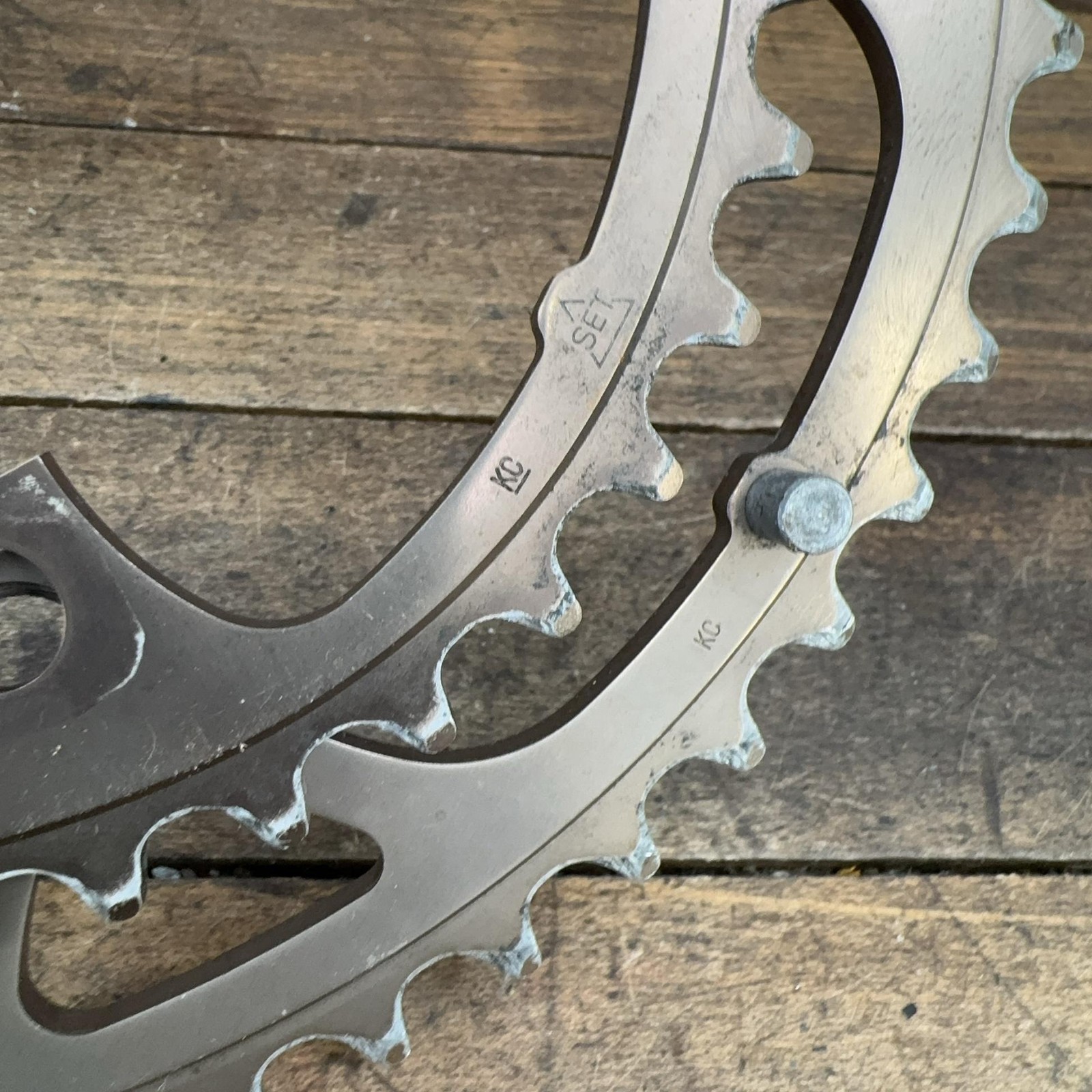 Vintage Shimano Biopace Chainring Set 42 Tooth 130 BCD 5 Arm Road Bike Oval 42t