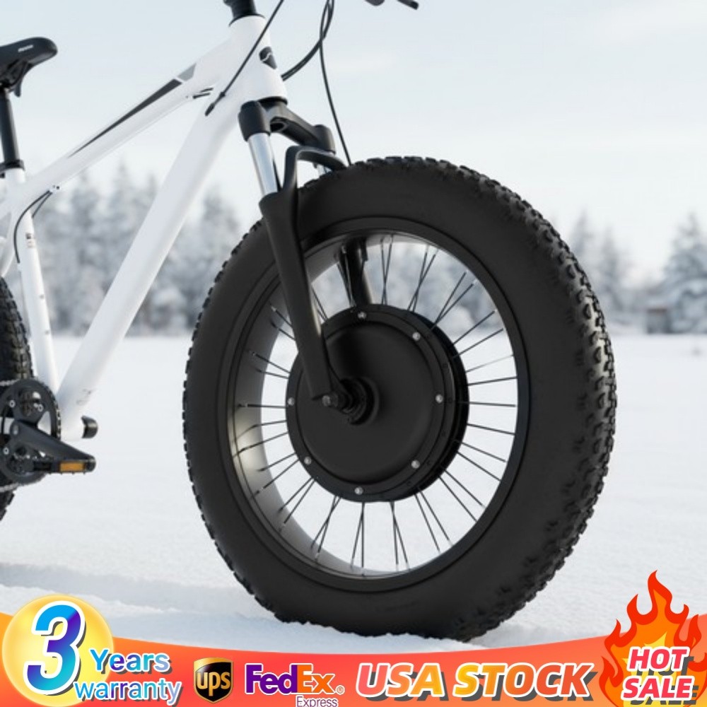 Front Wheel Bicycle Conversion Kit, 20″ E-bike Front Motor DC 48V 1500W LCD