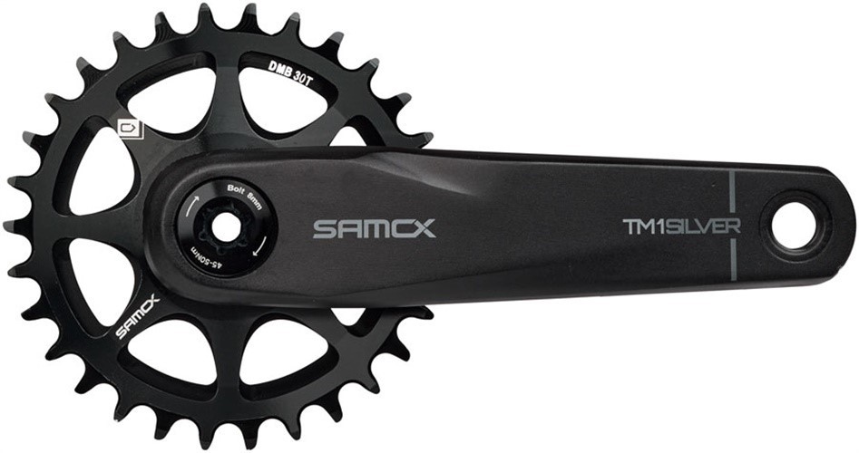 Samox Silver TM-1 Crankset – 155mm, 3-Bolt Direct Mount 30t Chainring, 24mm Chro