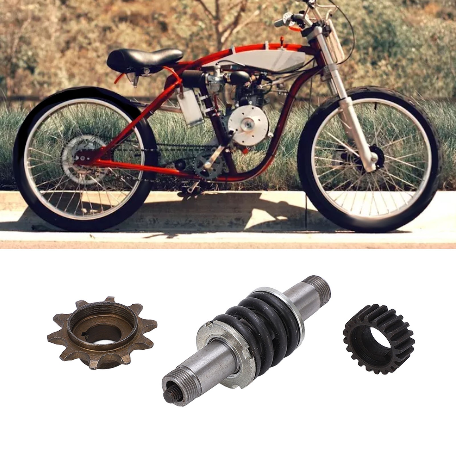 Gear&Drive Sprocket Clutch Shaft Drive Sprocket Push Bike Gear Kit For 2 St CGKT