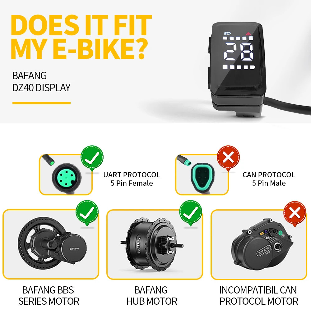 Display E-bike Intelligent LCD Screen Waterproof for BAFANG BBS02B BBS01B BBSHD