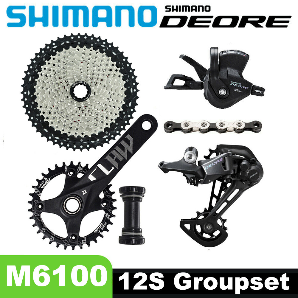 SHIMANO DEORE 12S M6100 MTB Groupset Prowheel Crankset 50T/52T Sunshine Cassette