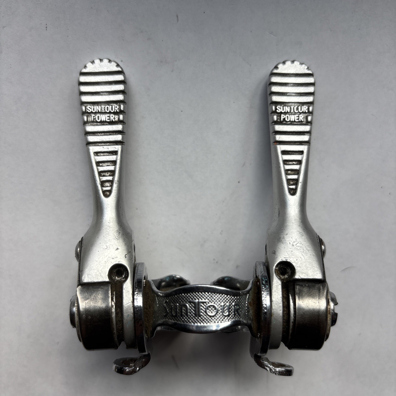 SunTour LD-1500 POWER SHIFTER Ratcheting Downtube Shifter Set EXC