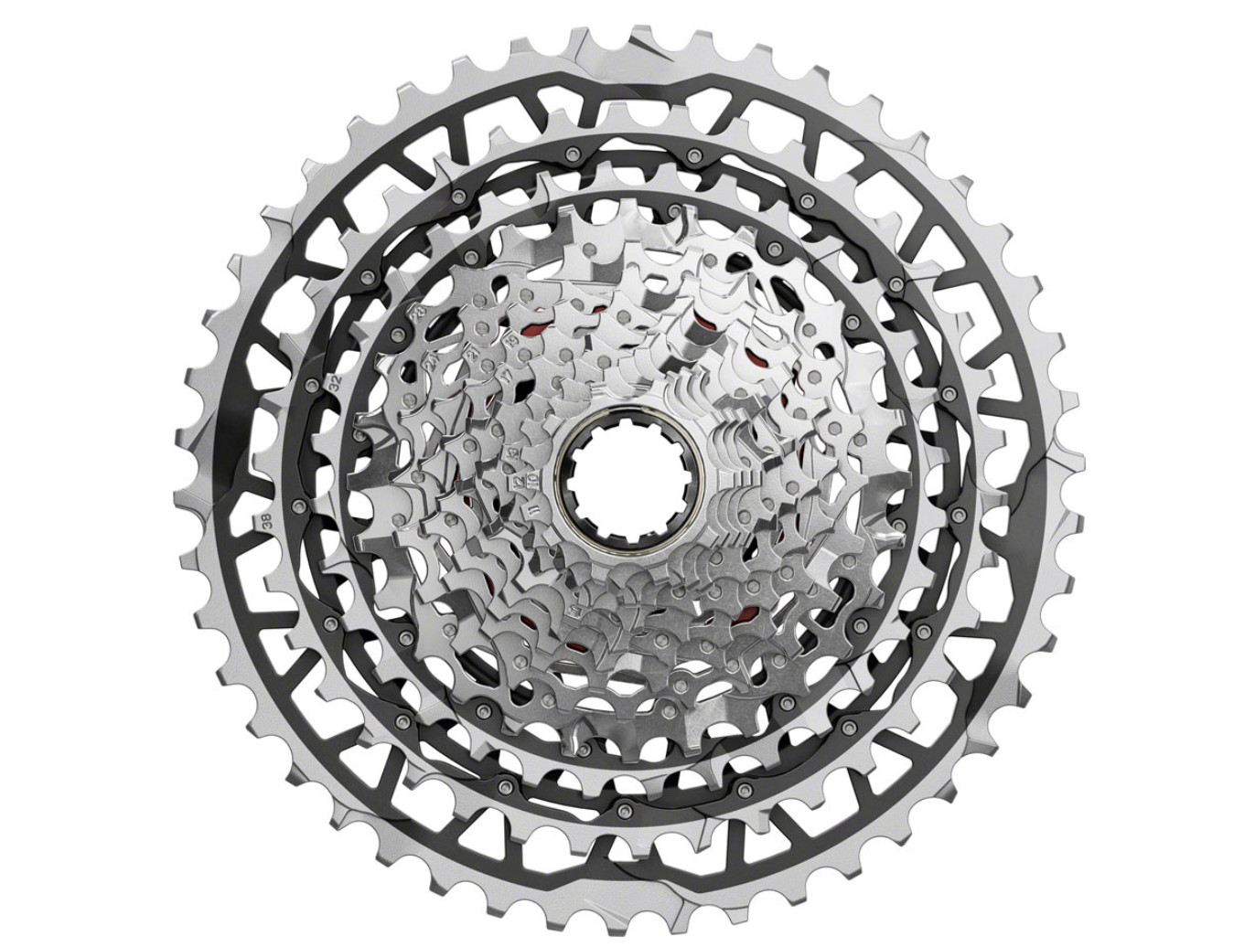 SRAM Force XPLR XG-1371 Cassette – 13-Speed, 10-46t, For XDR Driver, Silver, E1