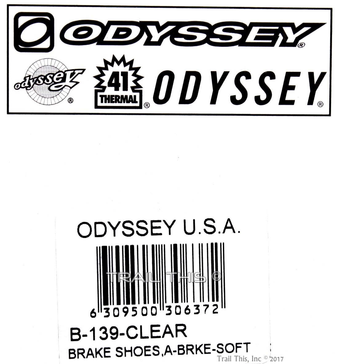 Odyssey A-Brake Pads Clear Linear-Pull BMX Bike Threaded-Posts Soft