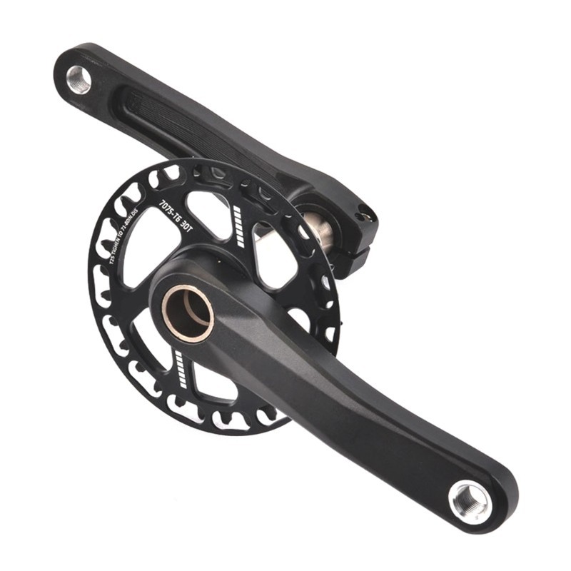 Durability Short Crankset Hollows Aluminum Enhances Power Transfer Cycling Part