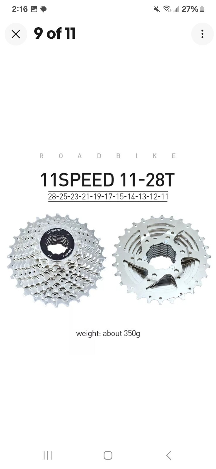 8/9/10/11S Freewheel Bicycle Bike Cassette Sprocket 28 Fit Shimano/SRAM U18