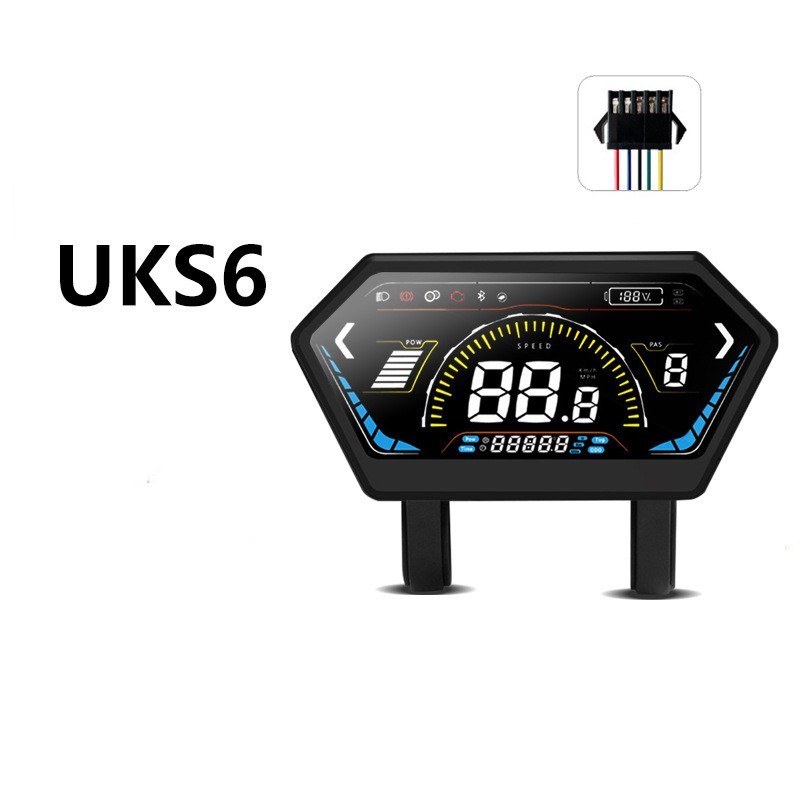 UKS6 24V-72V Ebike LCD Display Colorful Screen Meter Set Electric Scooter Parts