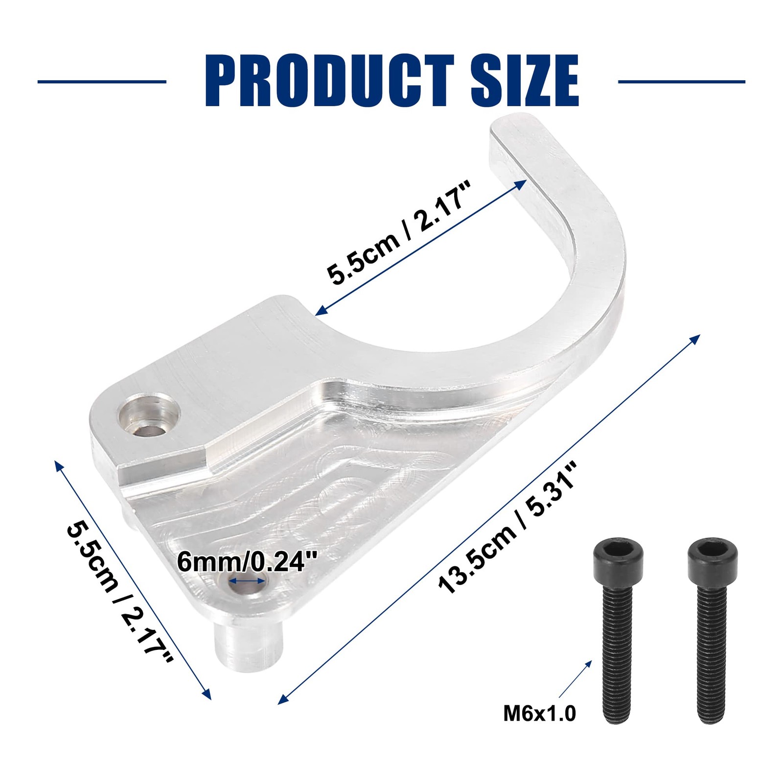 X AUTOHAUX Car Lower Timing Chain Guide 5.31″x2.17″x0.98″, silver tone
