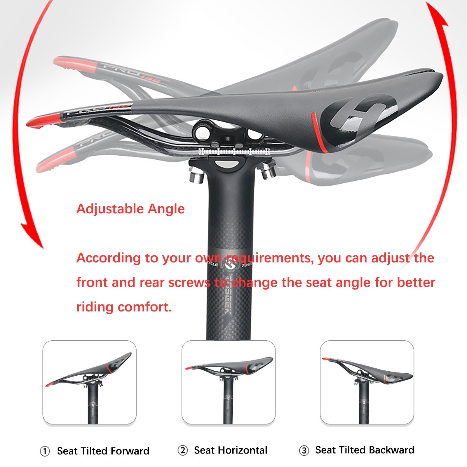 3K Carbon Fiber Bike Tube Seatpost Cycling Racing Road Bicycle Seat Post 27.2mm