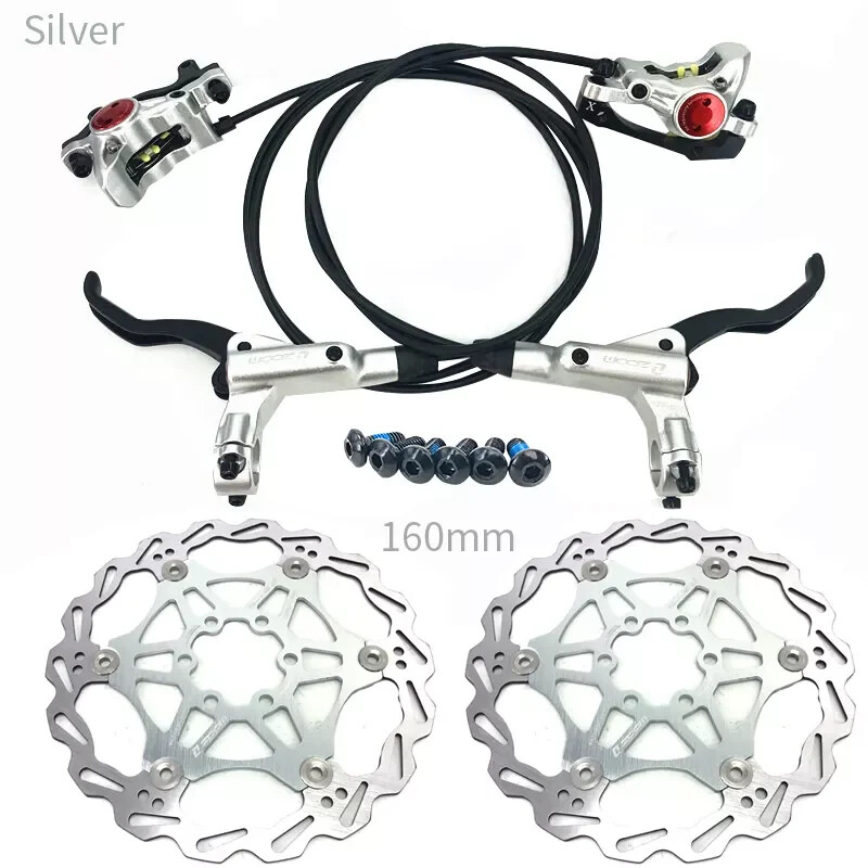 MT200 Mountain Bike Hydraulic Oil Brake Disc Brake Set Front Rear 800mm/1400mm