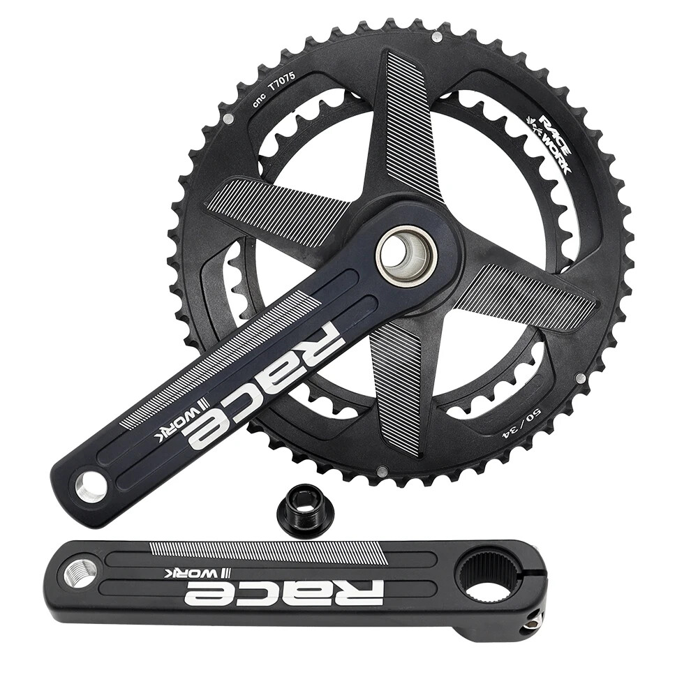Road Bike Crankset Crank 170/172.5/175mm Double Chainwheel 50-34T/52-36T/53-39T