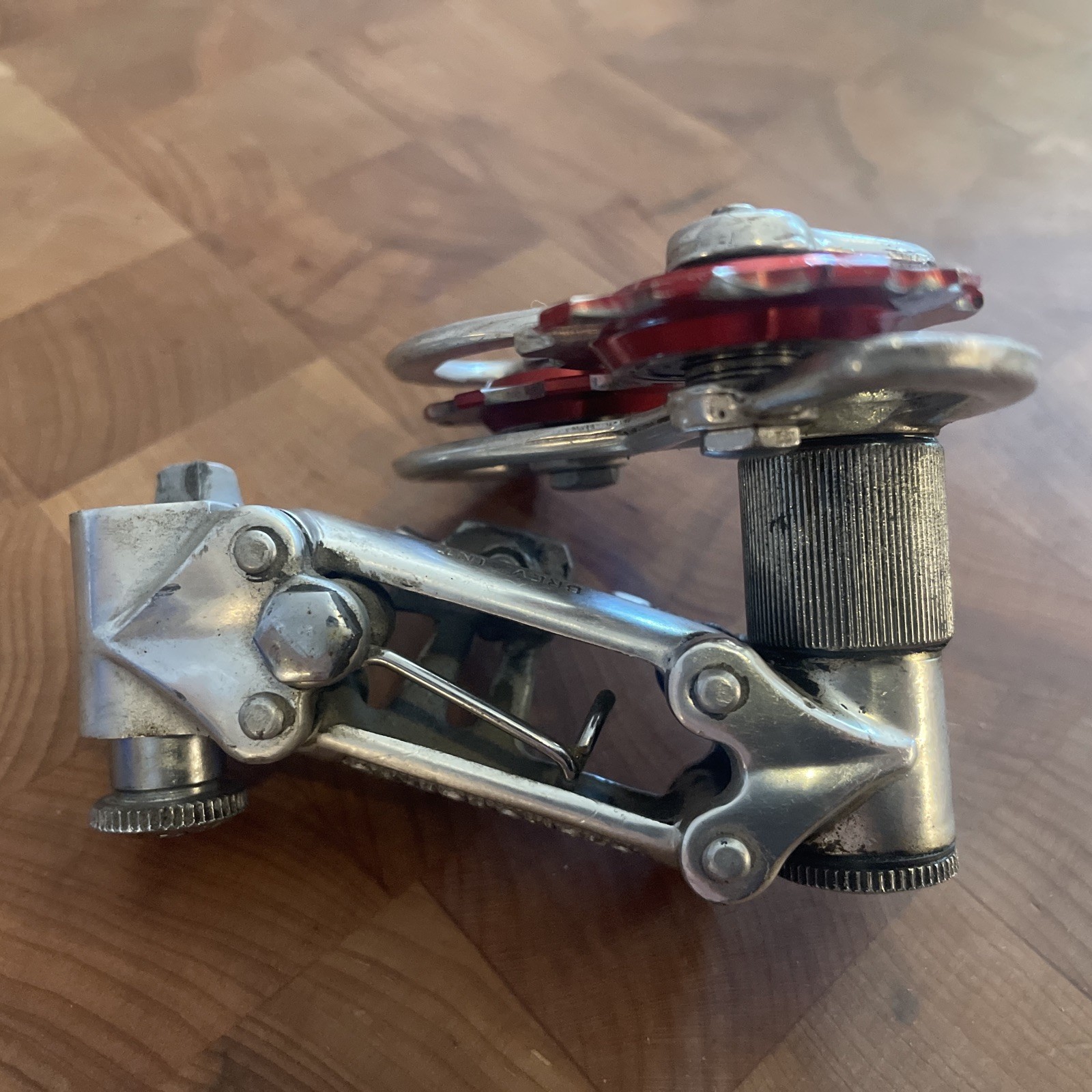 Vintage CAMPAGNOLO NUOVO RECORD Rear Derailleur • Patent-73 • Bullseye Pulleys.